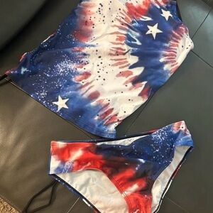 Patriotic Star Print Swimsuit